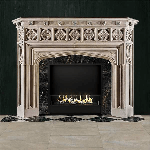 Биокамин в мраморном портале Firezo PelleDoca, стандарт