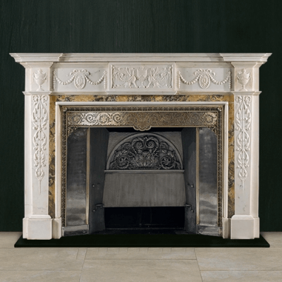 Биокамин в мраморном портале Firezo Capriccio di Mare, стандарт